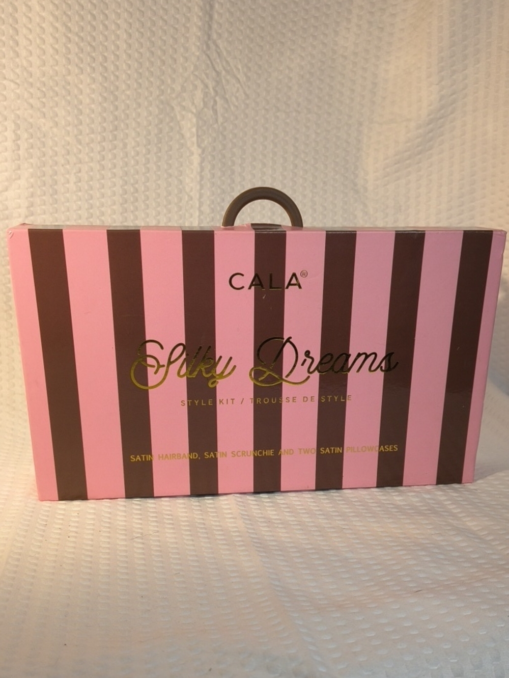 CALA Silky Dreams Satin Hair Accessories Kit - Pink & Brown
